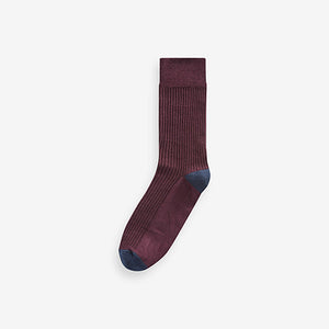 Neutral/Navy Pattern Smart Socks 5 Pack