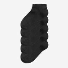 Load image into Gallery viewer, Black 5 Pack Trainer Socks
