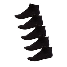 Load image into Gallery viewer, Black 5 Pack Trainer Socks
