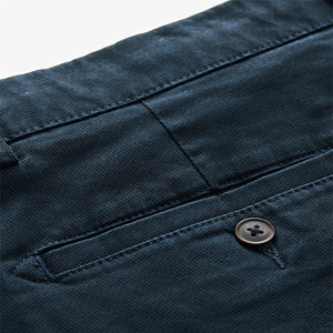 Navy Blue Belted Chino Shorts