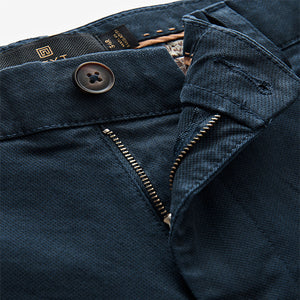 Navy Blue Belted Chino Shorts