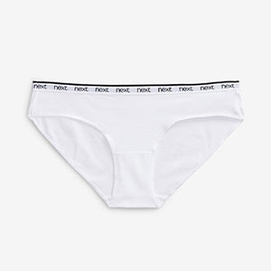 Monochrome Bikini Cotton Rich Logo Knickers 4 Pack