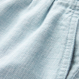 Blue Cotton Linen Dock Shorts