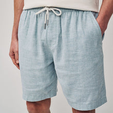 Load image into Gallery viewer, Blue Cotton Linen Dock Shorts
