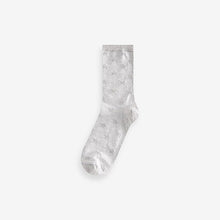 Load image into Gallery viewer, Grey/White Stars And Stripes Ankle Socks 4 Pack
