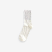 Load image into Gallery viewer, Grey/White Stars And Stripes Ankle Socks 4 Pack
