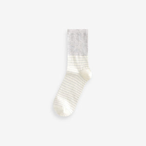 Grey/White Stars And Stripes Ankle Socks 4 Pack