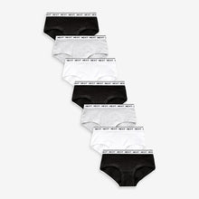 Load image into Gallery viewer, Black-White Hipster Briefs 7 Pack (3-12yrs)
