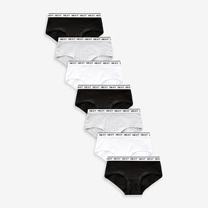 Black-White Hipster Briefs 7 Pack (3-12yrs)