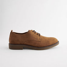 Load image into Gallery viewer, Tan Brown Suedette Derby Shoes
