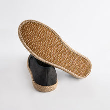 Load image into Gallery viewer, Black Textured Espadrilles
