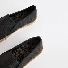 Load image into Gallery viewer, Black Textured Espadrilles
