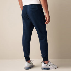Navy Slim Fit Cotton Blend Cuffed Joggers