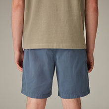 Load image into Gallery viewer, Blue Washed Cotton Elasticated Waist Shorts
