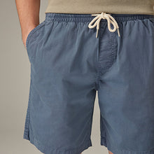 Load image into Gallery viewer, Blue Washed Cotton Elasticated Waist Shorts
