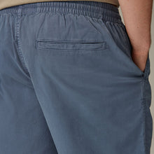 Load image into Gallery viewer, Blue Washed Cotton Elasticated Waist Shorts
