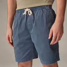 Load image into Gallery viewer, Blue Washed Cotton Elasticated Waist Shorts
