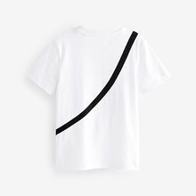 Load image into Gallery viewer, White Bag Pocket Short Sleeve T-Shirt (3-12yrs)
