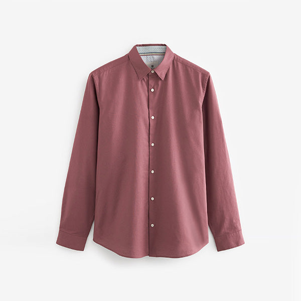 Pink Stretch Oxford Long Sleeve Shirt