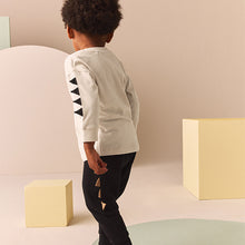 Load image into Gallery viewer, Tan Brown Monsters 2 Pack Long Sleeve T-Shirt And Joggers Set (3mths-6yrs)
