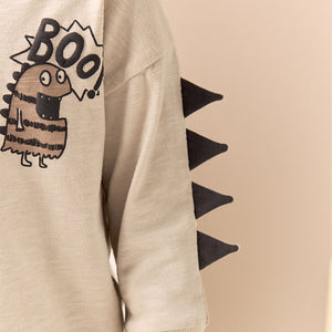Tan Brown Monsters 2 Pack Long Sleeve T-Shirt And Joggers Set (3mths-6yrs)