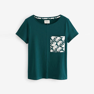 Teal Elephant Short Sleeve 100% Cotton Pyjamas