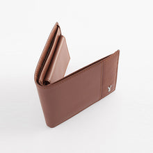 Load image into Gallery viewer, Tan Brown Leather Stag Badge Wallet
