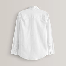 Load image into Gallery viewer, White Plain Long Sleeve Oxford Shirt (3-12yrs)
