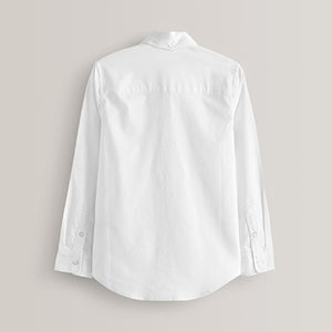 White Plain Long Sleeve Oxford Shirt (3-12yrs)