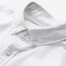 Load image into Gallery viewer, White Plain Long Sleeve Oxford Shirt (3-12yrs)
