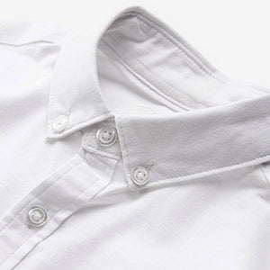 White Plain Long Sleeve Oxford Shirt (3-12yrs)