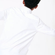 Load image into Gallery viewer, White Plain Long Sleeve Oxford Shirt (3-12yrs)
