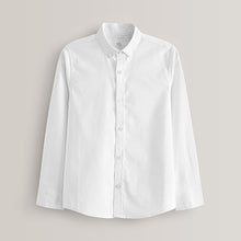 Load image into Gallery viewer, White Plain Long Sleeve Oxford Shirt (3-12yrs)
