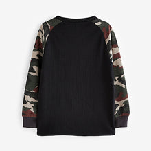 Load image into Gallery viewer, Camouflage Long Sleeve Colourblock T-Shirts 3 Pack (3-12yrs)
