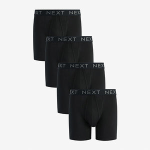 Black 4 pack Sports Longer Length A-Fronts