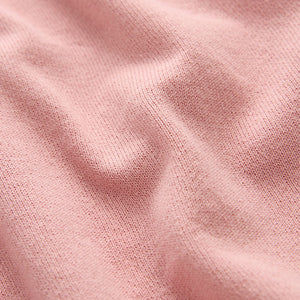 Pink Knitted Regular Fit Zip Polo Shirt