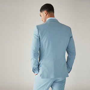 Light Blue Skinny Fit Motionflex Stretch Suit Jacket