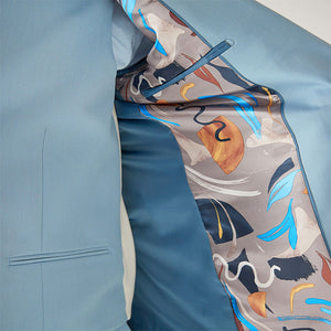 Light Blue Skinny Fit Motionflex Stretch Suit Jacket