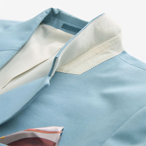 Light Blue Skinny Fit Motionflex Stretch Suit Jacket