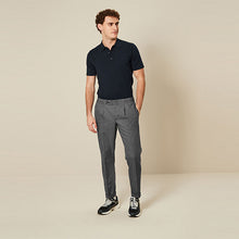 Load image into Gallery viewer, Navy Blue Knitted Polo Shirt

