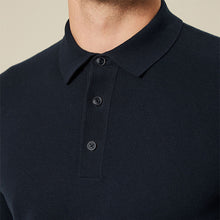Load image into Gallery viewer, Navy Blue Knitted Polo Shirt
