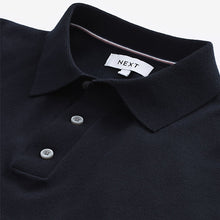Load image into Gallery viewer, Navy Blue Knitted Polo Shirt
