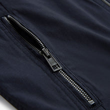 Load image into Gallery viewer, Navy 100% Cotton Zip-Up Shacket

