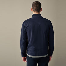 Load image into Gallery viewer, Navy 100% Cotton Zip-Up Shacket
