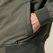 Load image into Gallery viewer, Sage Green Shower Resistant Bomber Jacket
