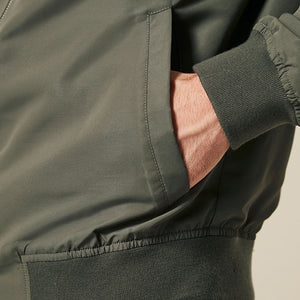 Sage Green Shower Resistant Bomber Jacket
