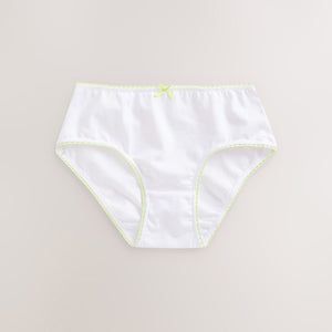 White Heart Lace Trim Briefs 10 Pack (1.5-12yrs)
