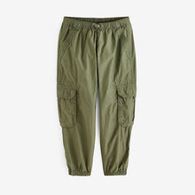 Load image into Gallery viewer, Khaki Green 100% Cotton Parachute Cargo Trousers (5-11yrs)
