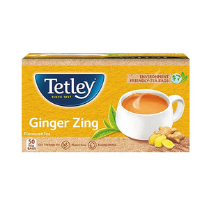 TETLEY TEA BAG BLACK TEA GINGER ZING X50