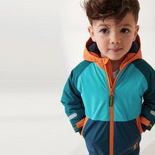 Load image into Gallery viewer, Blue Colourblock Waterproof Fleece Lined Coat (3mths-6yrs)
